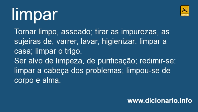 Significado de limpares