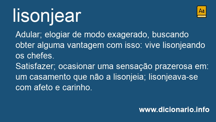 Significado de lisonjeardes