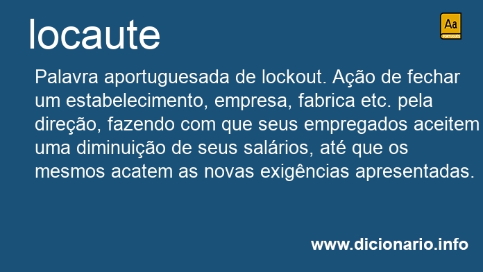 Significado de locautes