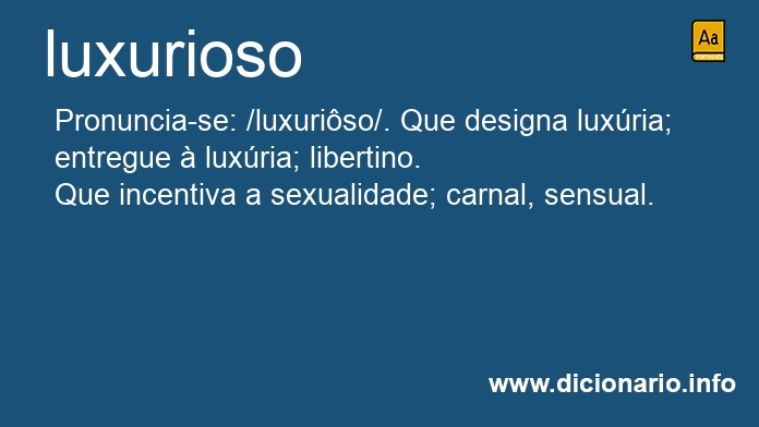 Significado de luxuriosos