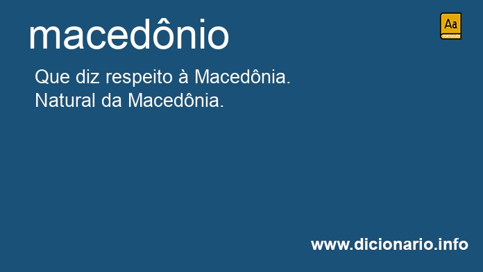 Significado de macednio