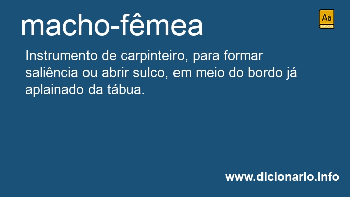 Significado de macho-fmea