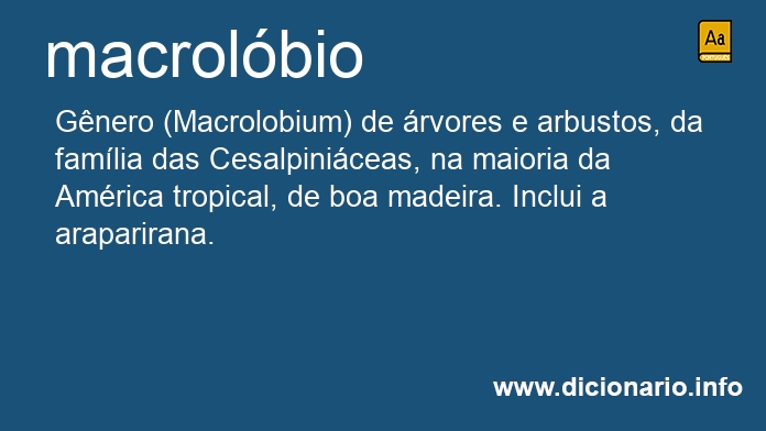 Significado de macrolbio