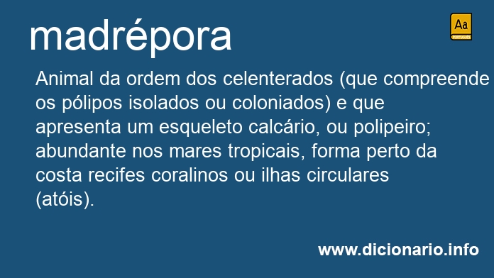 Significado de madrpora