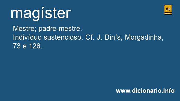 Significado de magster