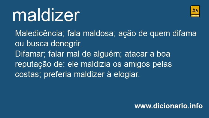 Significado de maldize