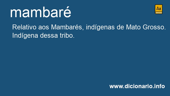 Significado de mambar