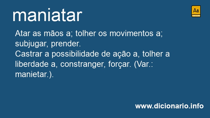 Significado de maniate