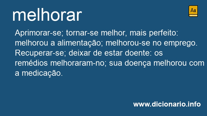 Significado de melhorarmos