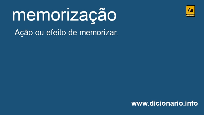 Significado de memorizao