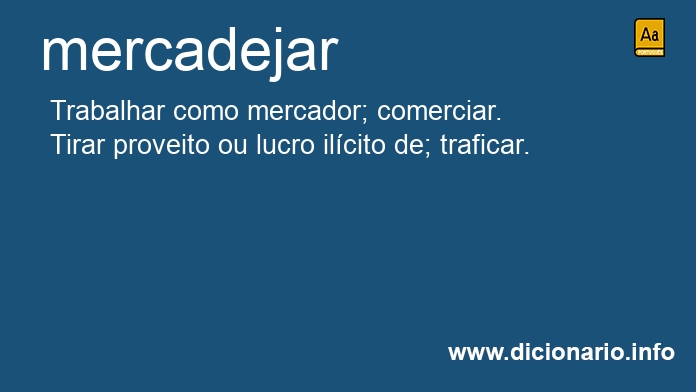 Significado de mercadejar