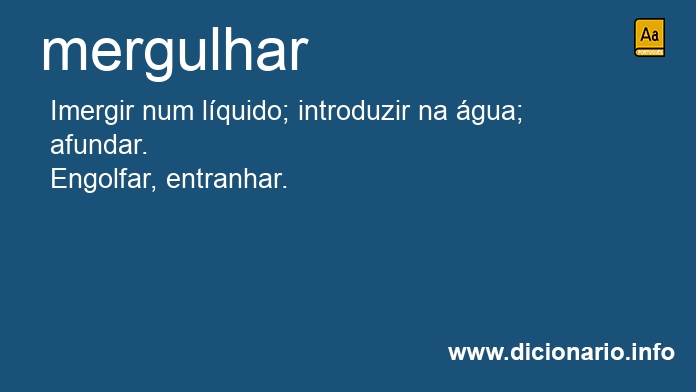 Significado de mergulhais