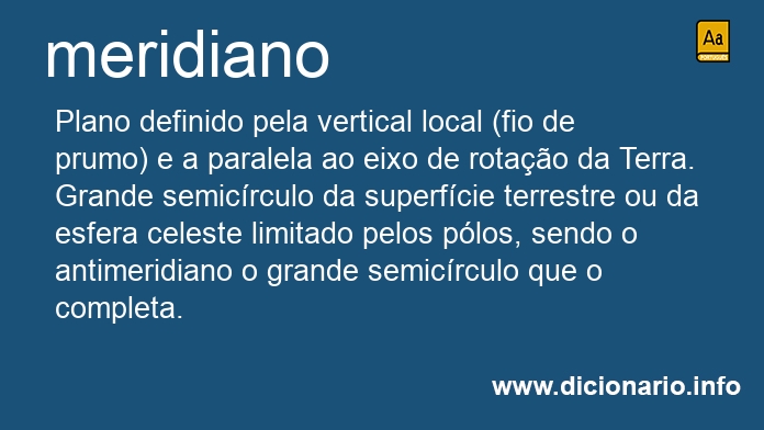 Significado de meridiano