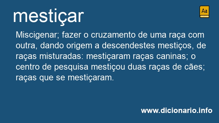 Significado de mestiar