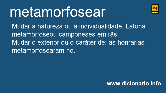 Significado de metamorfosearam