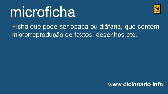 Significado de microfichas