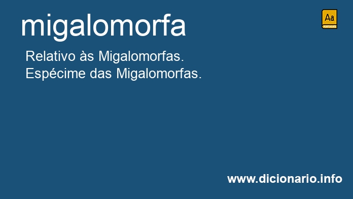 Significado de migalomorfas