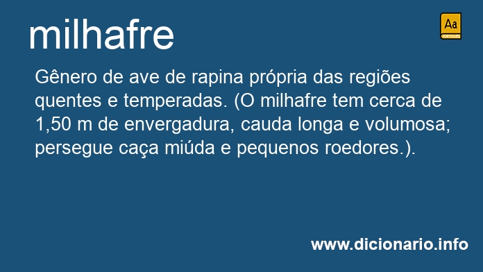 Significado de milhafre