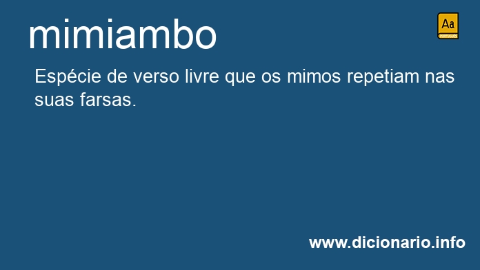 Significado de mimiambo