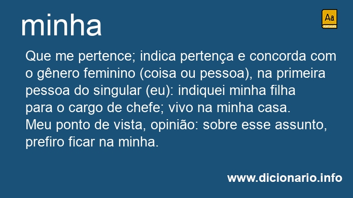 Significado de minhas