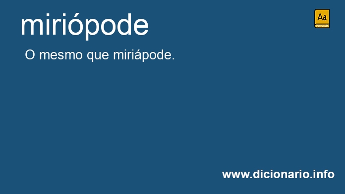 Significado de miripode