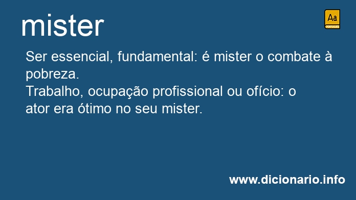 Significado de mister