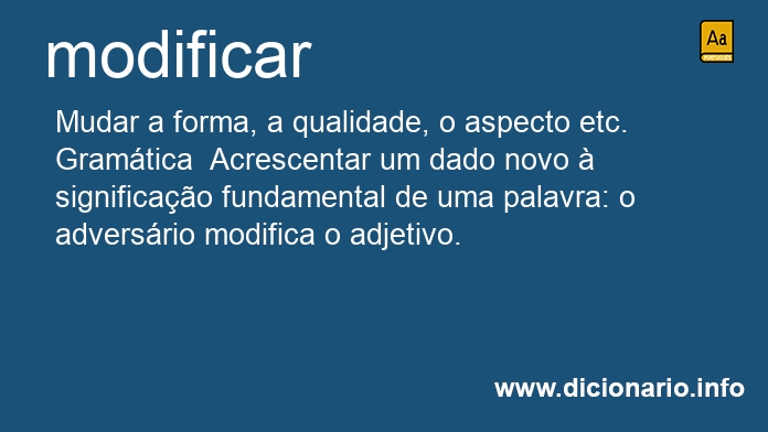 Significado de modificares