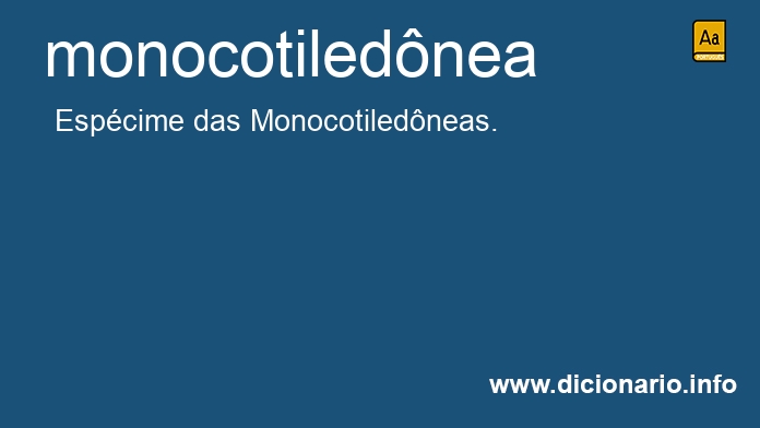 Significado de monocotilednea