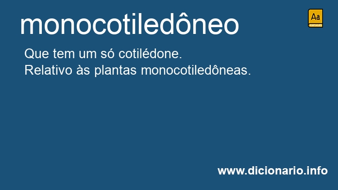 Significado de monocotiledneos