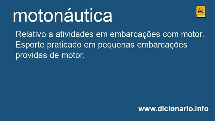 Significado de motonutica