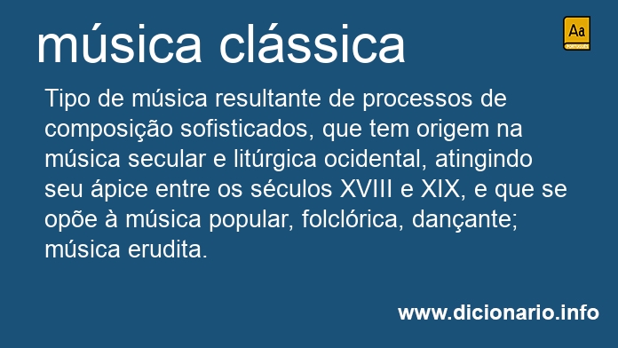 Significado de msica clssica