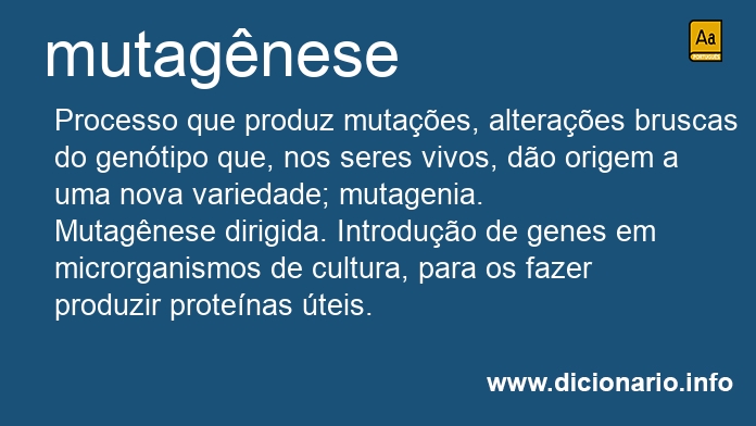 Significado de mutagnese