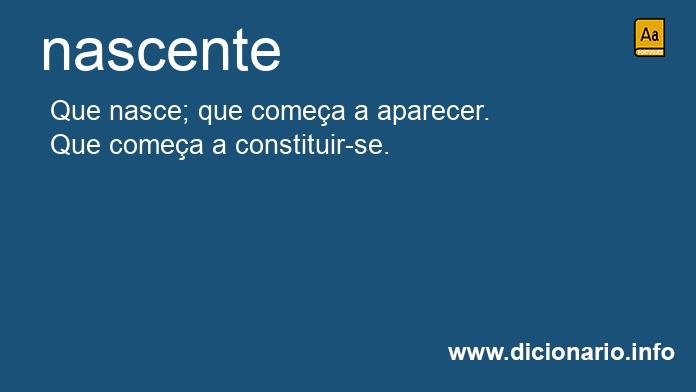 Significado de nascentes