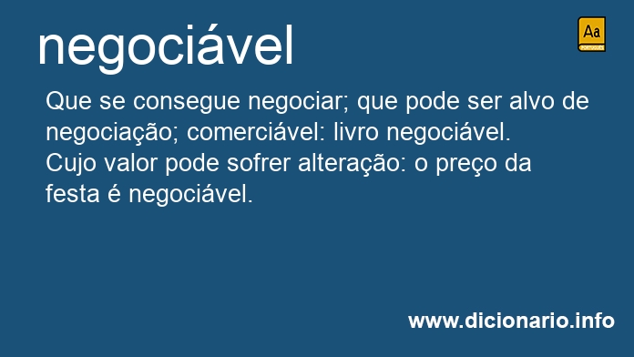 Significado de negocivel