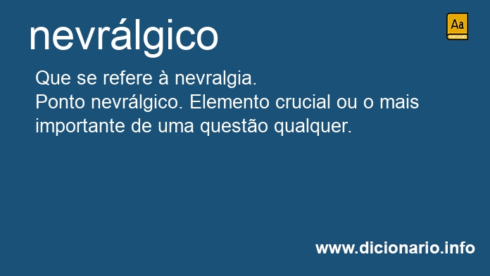 Significado de nevrlgico