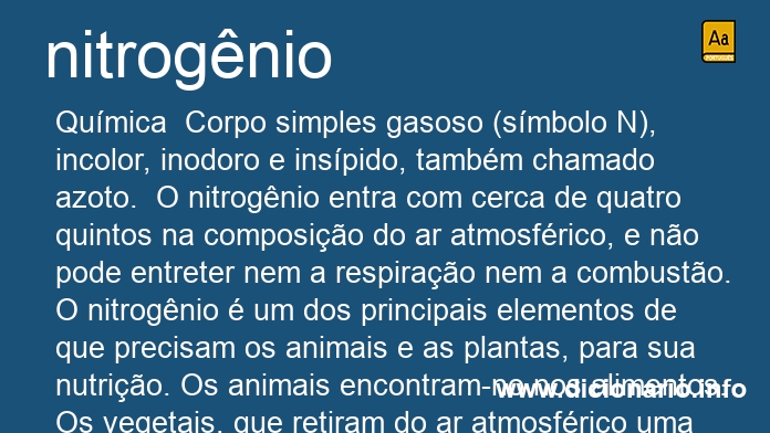 Significado de nitrognio