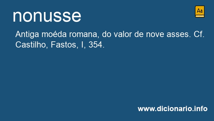 Significado de nonusse