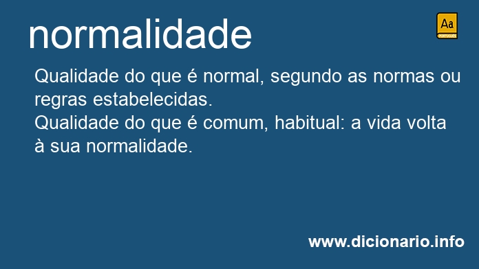 Significado de normalidade