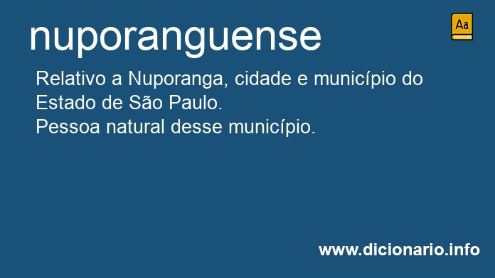 Significado de nuporanguense