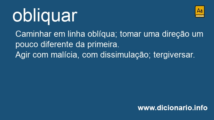 Significado de obliquara