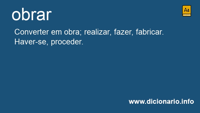 Significado de obrarei