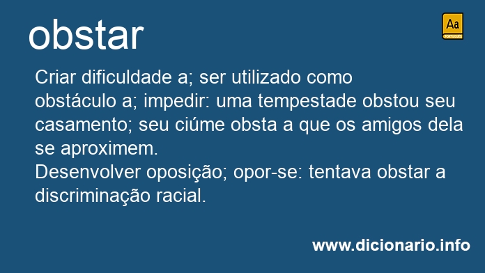 Significado de obstaram