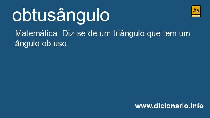 Significado de obtusngulo