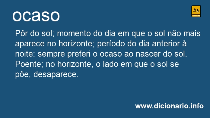 Significado de ocasos