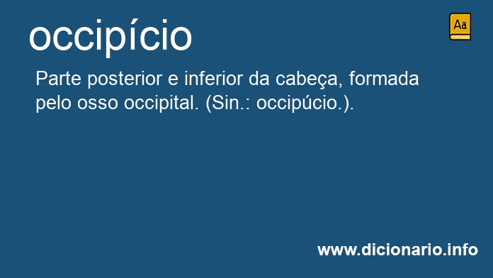 Significado de occipcio