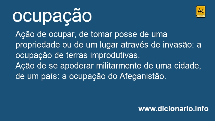 Significado de ocupao