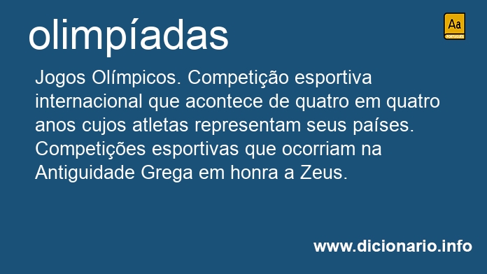 Significado de olimpadas