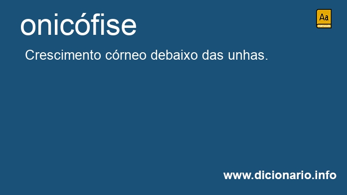 Significado de onicfise