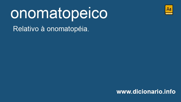 Significado de onomatopeica