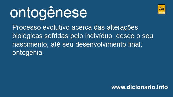 Significado de ontognese